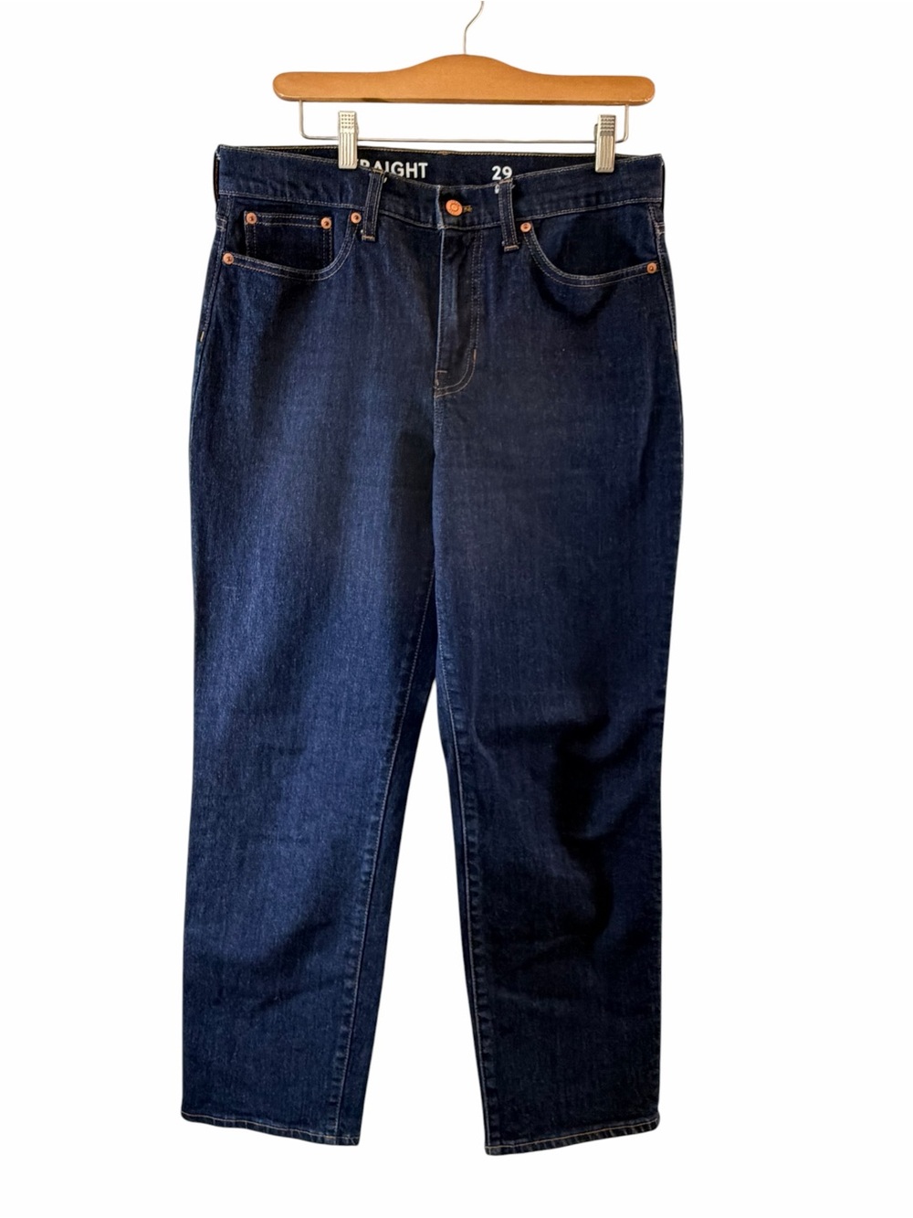 J CREW Dark Wash Classic Straight Jeans Straight Size 29 inseam 27”